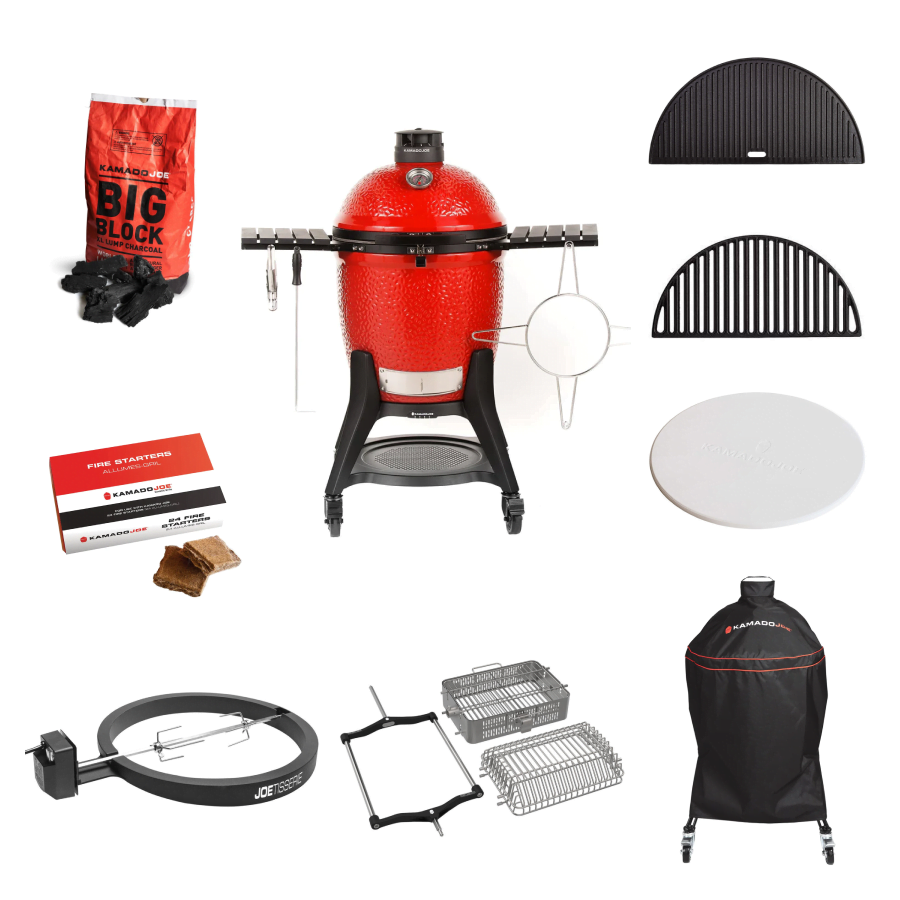 Commando Joe's Box Kamado Joe KJ-ADVEPACK-C3 Classic Joe Grill Series 3 with Adventurer ...